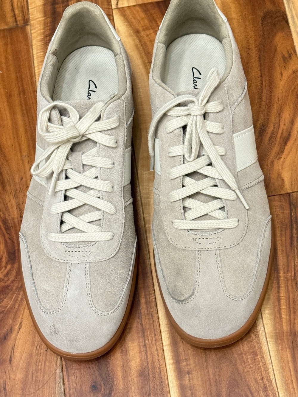 Clarks Men’s Suede Sneakers in Beige